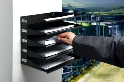 Durable Trieur de bureau, 5 compartiments DIN A4, noir