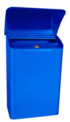 Boîte aux lettres murale Lugon avec serrure invisible, bleu
