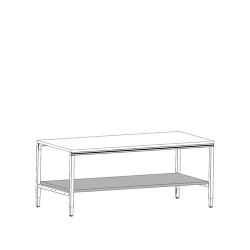 ERGO-line Tablette BASIC pour table d'emballage, pour largeur de table 1600 mm, largeur x profondeur 1600 x 900 mm