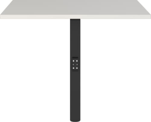 Angle de liaison anguleux GW-MAILAND 7906 avec pied d'appui, largeur x profondeur 800 x 800 mm, plaque gris clair