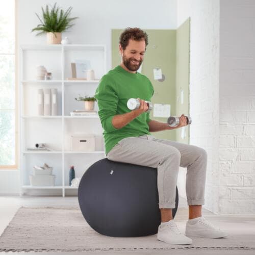 Leitz ballon-siège Active, assise gris velours