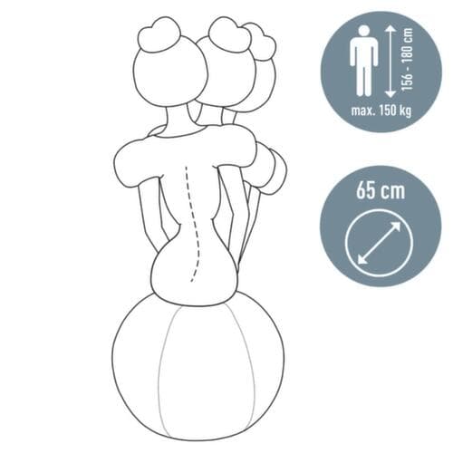 Leitz ballon-siège Active, assise gris velours
