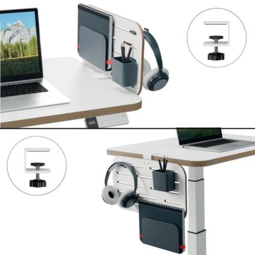 Leitz Plaque perforée Ergo pour table de bureau, hauteur 330 mm