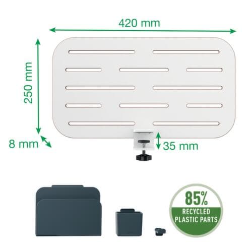 Leitz Plaque perforée Ergo pour table de bureau, hauteur 330 mm