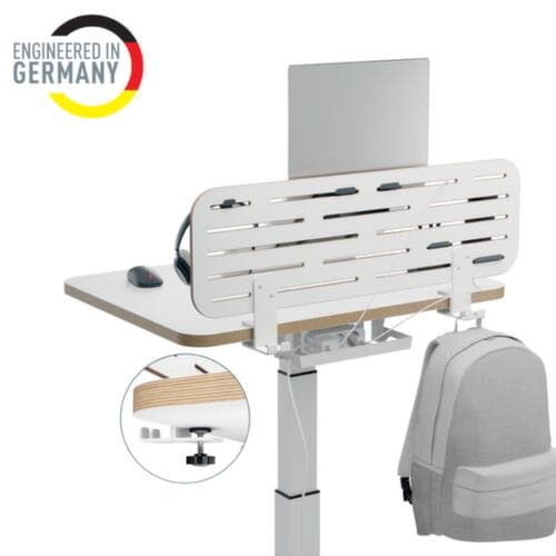 Leitz Plaque perforée Ergo pour table de bureau, hauteur 270 mm