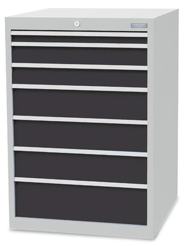Bedrunka + Hirth Armoire à tiroirs, 7 tiroir(s), RAL7035 gris clair/RAL7016 gris anthracite