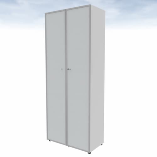 Quadrifoglio Armoire à portes vitrées T45, 5 hauteurs des classeurs, corps blanc