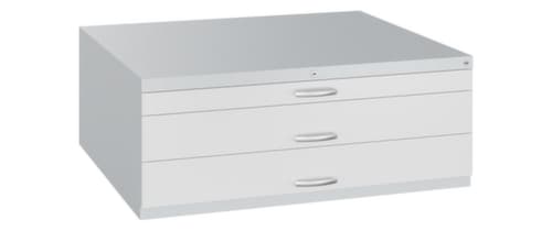 C+P Armoire de rangement à plat, hauteur x largeur x profondeur 420 x 1100 x 765 mm