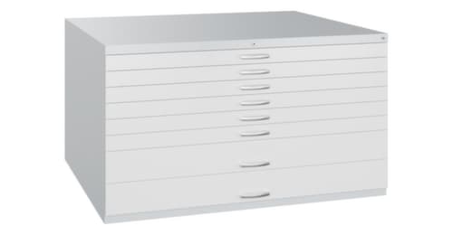 C+P Armoire de rangement à plat, hauteur x largeur x profondeur 760 x 1350 x 960 mm