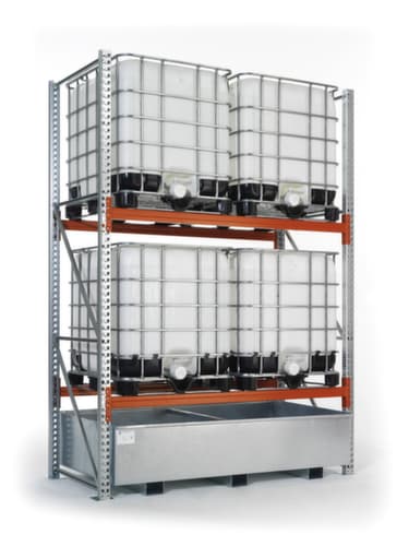 META Rayonnage à palettes MULTIPAL pour 36 palettes, largeur 16795 mm, 3 niveaux de stockage