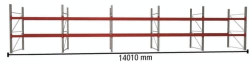 META Rayonnage à palettes MULTIPAL pour 45 palettes, largeur 14010 mm, 2 niveaux de stockage