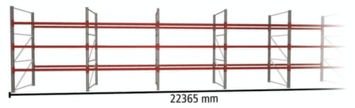META Rayonnage à palettes MULTIPAL pour 96 palettes, largeur 22365 mm, 4 niveaux de stockage