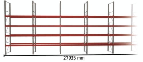META Rayonnage à palettes MULTIPAL pour 150 palettes, largeur 27935 mm, 5 niveaux de stockage