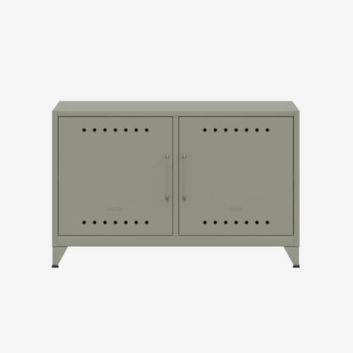 Bisley Buffet bas Fern Cabby avec passage de câble et fixation pour câbles