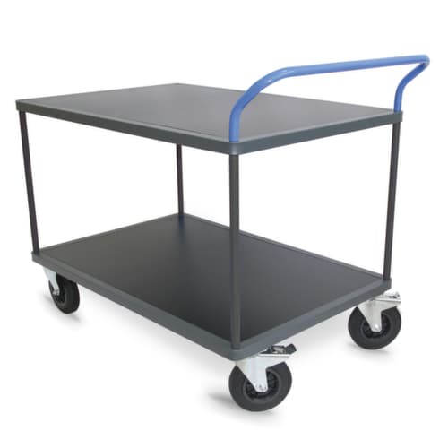 chariot à étagères avec 2 tablettes en MDF