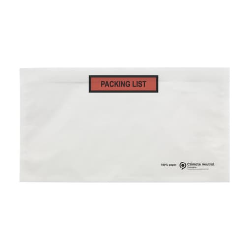 1000 pochettes porte-documents en papier avec message "Packing List" RAJA