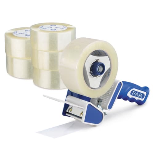 Pack 36 rubans PP silencieux transparent résistant 35 microns RAJA