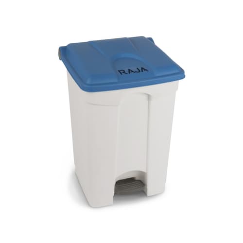 Poubelle à pédale avec couvercle bleu