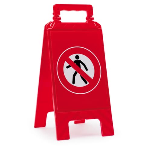 Chevalet de signalisation pietons interdit