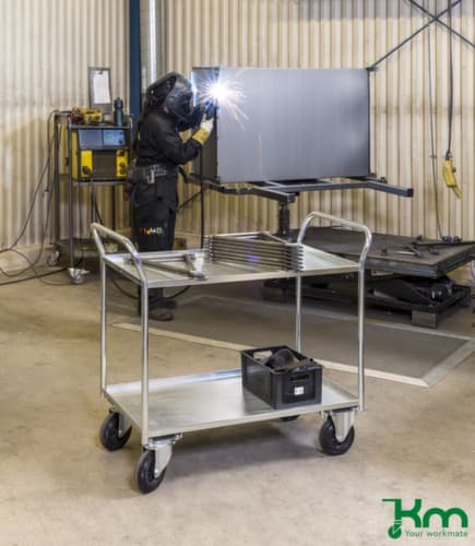 Kongamek Chariot à étagères, force 400 kg, 3 plateaux
