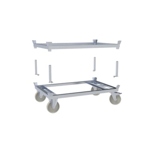 Cadre roulant pour palettes, force 1200 kg, longueur de plateau 1200 mm