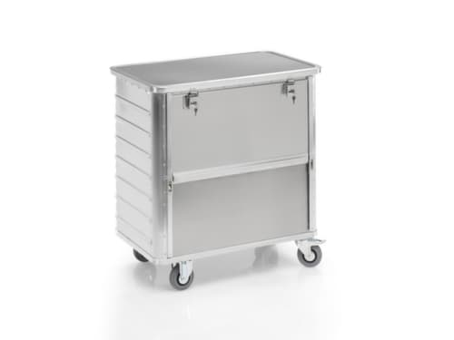 Gmöhling Chariot à caisses en aluminium avec ouverture d'accès, capacité 355 l