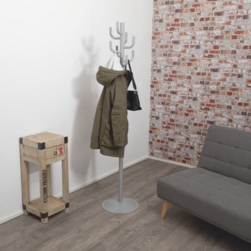MAUL Porte-manteau MAULpolaris Lite, avec 8 crochets, RAL7001 gris argenté