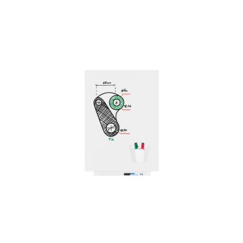 Rocada Tableau blanc Skin pour montage mural, hauteur x largeur 750 x 550 mm