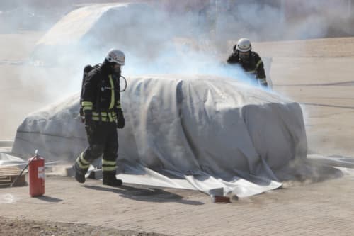 couverture antifeu PREMIUM pour incendies de batteries lithium-ion