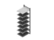 hofe Porte-documents sans vis Zone de fixation pour une utilisation des deux côtés, 7 tablettes, RAL7016 gris anthracite/RAL9006 aluminium blanc