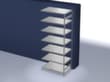 hofe Panneau d'extension pour le rayonnage sans vis, hauteur x largeur x profondeur 3000 x 1310 x 835 mm, 7 tablettes