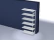 hofe système de rayonnages sans vis de conception standard, hauteur x largeur x profondeur 2500 x 1310 x 535 mm, 6 tablettes