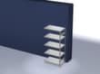 hofe Système de rayonnages sans vis dans une construction mi-lourde, hauteur x largeur x profondeur 2000 x 1010 x 635 mm, 5 tablettes