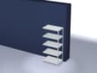hofe Rayonnage à boulonner élément suivant, 5 tablettes, RAL7035 gris clair