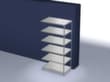 hofe Rayonnage à boulonner élément suivant, 6 tablettes, avec revêtement en zinc anti-corrosion