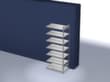 hofe Porte-documents sans vis Zone de fixation pour une utilisation des deux côtés, 7 tablettes, avec revêtement en zinc anti-corrosion