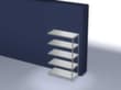 hofe Rayonnage à boulonner élément suivant, 5 tablettes, avec revêtement en zinc anti-corrosion