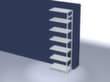 hofe Rayonnage à traverses type standard, hauteur x largeur x profondeur 3000 x 1010 x 535 mm, 7 tablettes