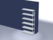 hofe Rayonnage à traverses type standard, hauteur x largeur x profondeur 2500 x 1310 x 435 mm, 6 tablettes