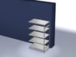 hofe Rayonnage à traverses type standard, hauteur x largeur x profondeur 2000 x 1310 x 835 mm, 5 tablettes