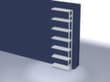 hofe Rayonnages enhofe treillis dans les constructions mi-lourdes, hauteur x largeur x profondeur 3000 x 1010 x 335 mm, 7 tablettes