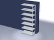 hofe Rayonnages en treillis dans la construction lourde, hauteur x largeur x profondeur 3000 x 1310 x 635 mm, 7 tablettes