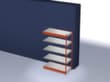 hofe Rayonnage sans boulons, hauteur x largeur x profondeur 2000 x 1325 x 600 mm, 5 tablettes
