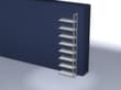 hofe Rayonnage à boulonner pour classeurs élément suivant, 8 tablettes, avec revêtement en zinc anti-corrosion