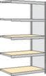 regalwerk Rayonnage sans boulons à plateaux agglomérés avec tablettes, hauteur x largeur x profondeur 2000 x 1285 x 526 mm, 5 tablettes