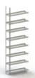 META Porte-fichiers à visser Champ de saisie à utiliser des deux côtés, 8 tablettes, RAL7035 gris clair