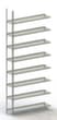 META Porte-fichiers à visser Champ de saisie à utiliser des deux côtés, 8 tablettes, RAL7035 gris clair