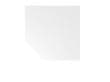 Angle de liaison anguleux XB-Serie avec pied d'appui, largeur x profondeur 1200 x 1200 mm, plaque blanc
