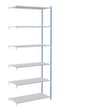 Manorga Rayonnage sans boulons pour classeurs élément suivant, 6 tablettes, RAL7035 gris clair