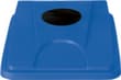Couvercle probbax® pour introduction de bouteilles pour collecteur de recyclage, bleu